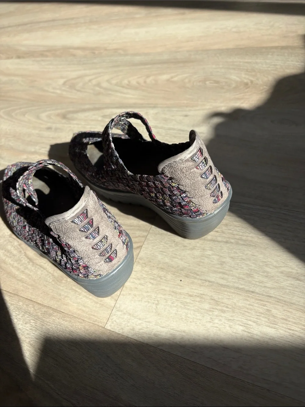 bernie mev. Multicolor Woven Mary Jane Flats
